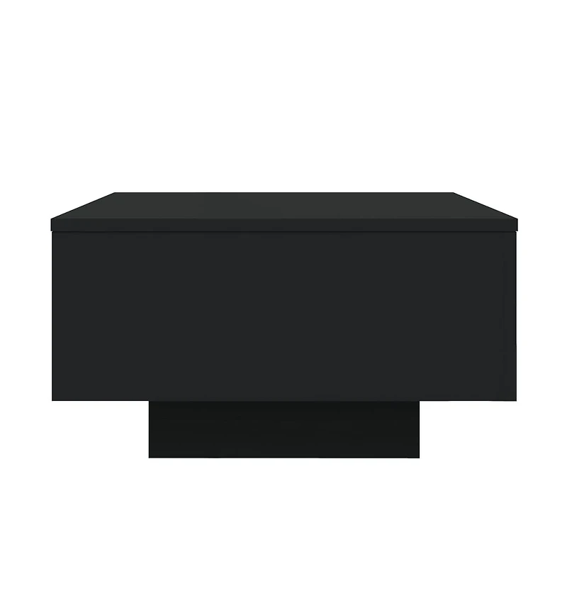 Coffee Table Black Engineered Wood Low Durable Coffee Table
