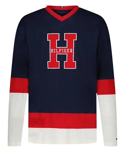 Tommy Hilfiger Boys 2T-7 V-Neck Team Jersey T-shirts