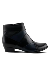 Spring Step Mayvilla Colorblock Leather Bootie with Fold-Over Cuff and Removable Insole