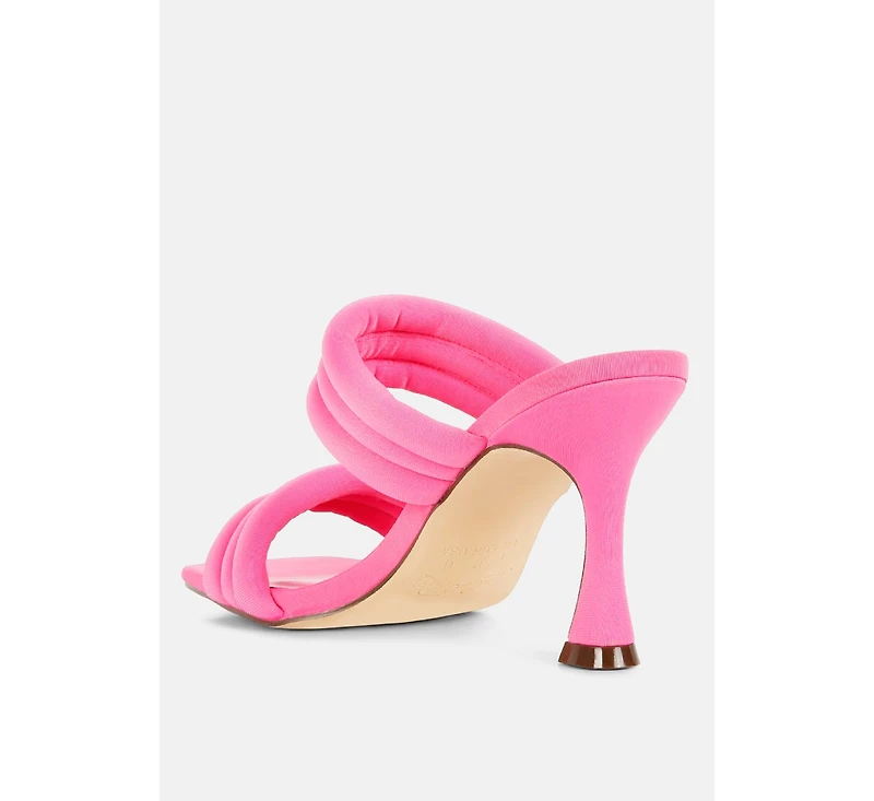 New Crush Quilted Spool Heel Sandals Women