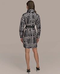 Donna Karan New York Women's Belted Short Dress