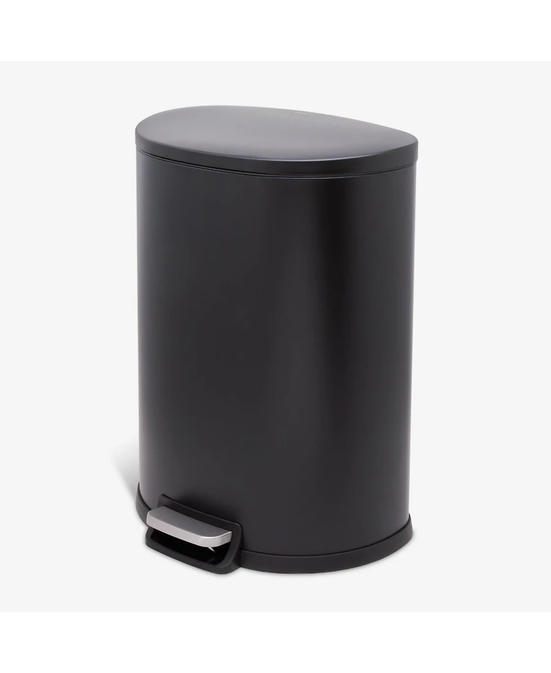 Qualiazero 50L / 13.2 Gallon D-Shape Step Can - Matte White