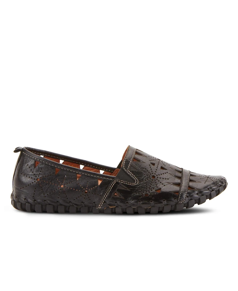 Spring Step Fusaro Laser-Cut Leather Loafers with Removable Insole