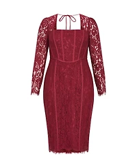 City Chic Plus Valentine Lace Dress