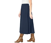 Woman Within Plus Ponte Knit A-Line Skirt