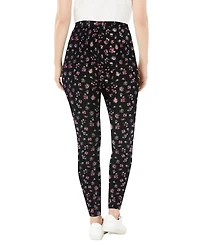 Woman Within Plus Size Within Stretch-Cotton Knit Pull-On Printed Leggings