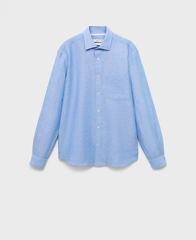 Mango Men's Pocket Linen Shirt