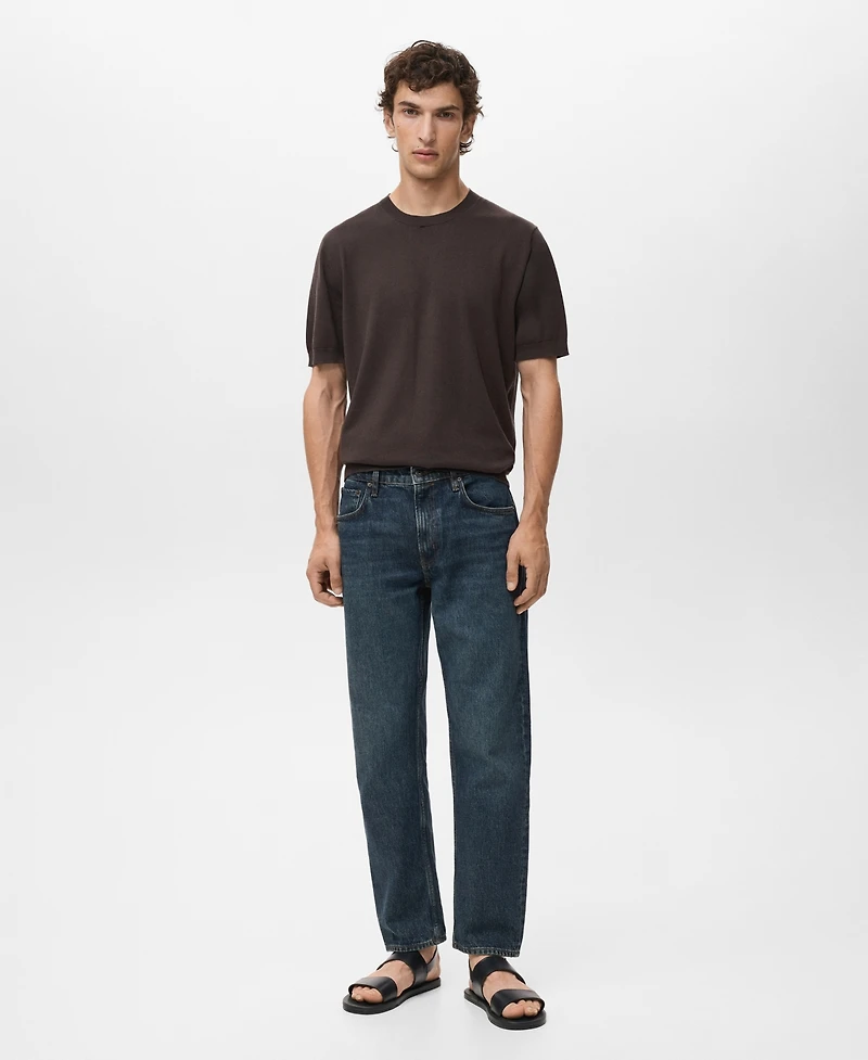 Mango Men's Moby Straight-Fit Dark-Wash Jeans