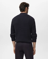 Mango Men's Cotton Perkins Neck Sweater