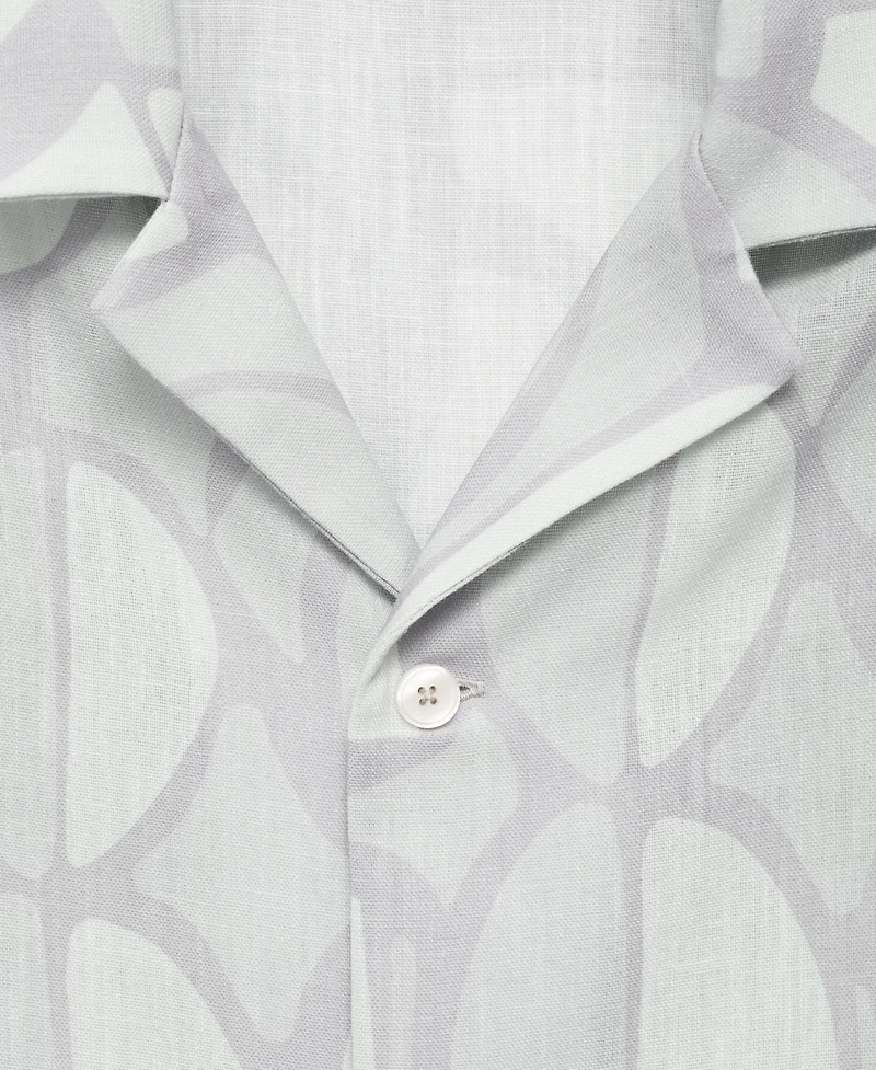 Mango Men's Printed Short-Sleeved Shirt