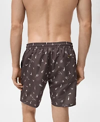 Mango Men's Sailboat Print Swimsuit
