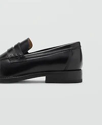 Mango Men's Leather Penny Loafers