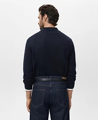 Mango Men's Merino Wool Cardigan