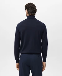 Mango Men's Merino Wool Turtleneck Sweater