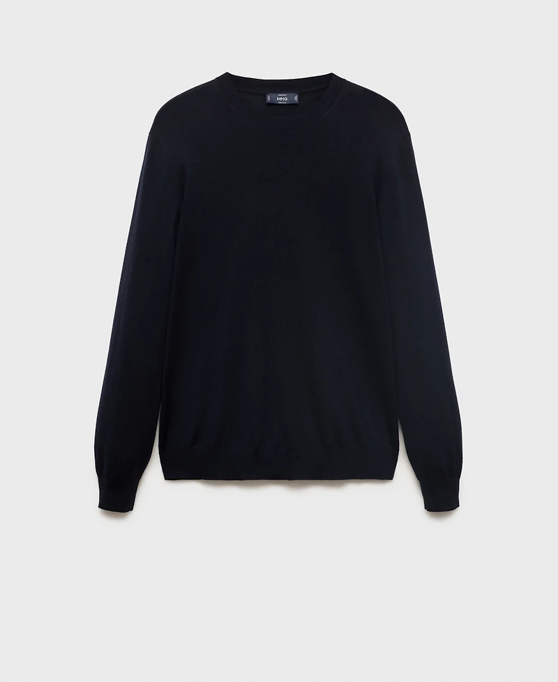 Mango Men's Wool Round-Neck Sweater