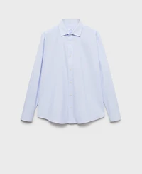 Mango Men's Regular Fit Striped Cotton Shirt