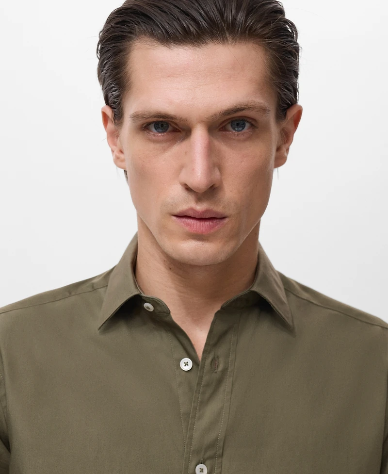 Mango Men's Regular-Fit Cotton Shirt