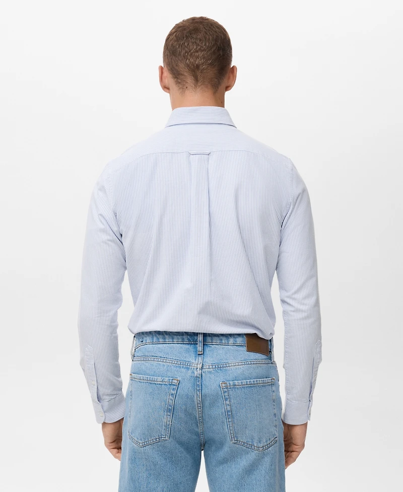 Mango Men's Cotton Kodak Striped Shirt