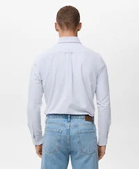 Mango Men's Cotton Kodak Striped Shirt