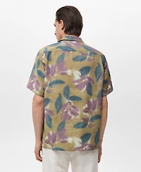 Mango Men's Printed Short-Sleeved Shirt