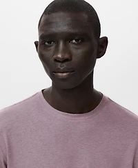 Mango Men's Linen Slim-Fit T-Shirt