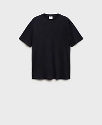 Mango Men's Linen Slim-Fit T-Shirt