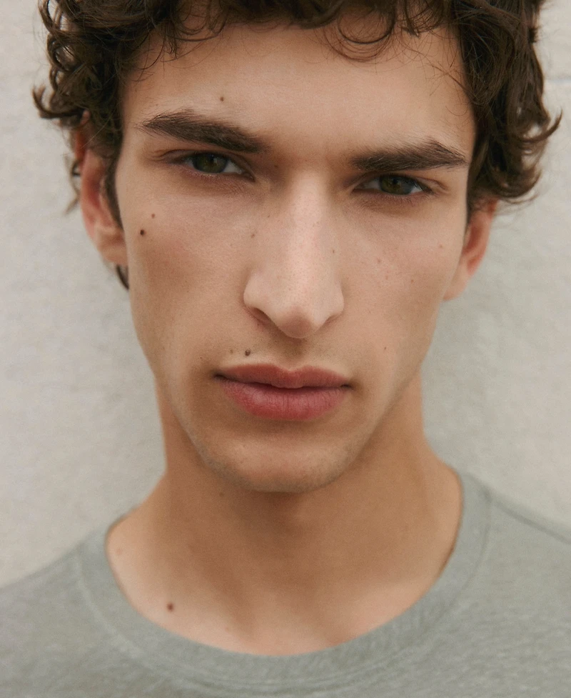 Mango Men's Linen Slim-Fit T-Shirt