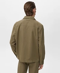 Mango Men's Pockets Lyocell Cotton Jacket