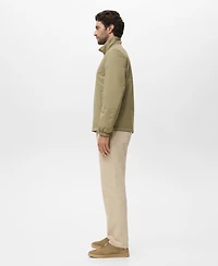 Mango Men's Quilted Water-Repellent Reversible Jacket