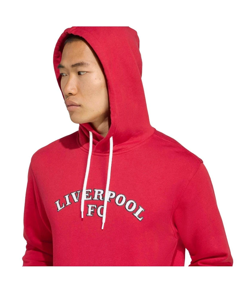 Adidas Men's Red Liverpool Us Pack Pullover Hoodie
