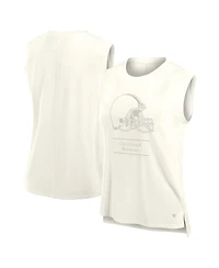 Fanatics Women's Cream Cleveland Browns Studio Embrace Tank Top
