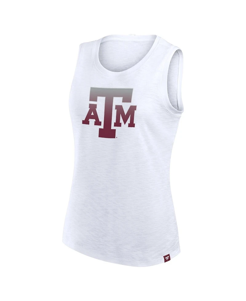 Fanatics Women's White Texas A&M Aggies Activate Slub Tank Top