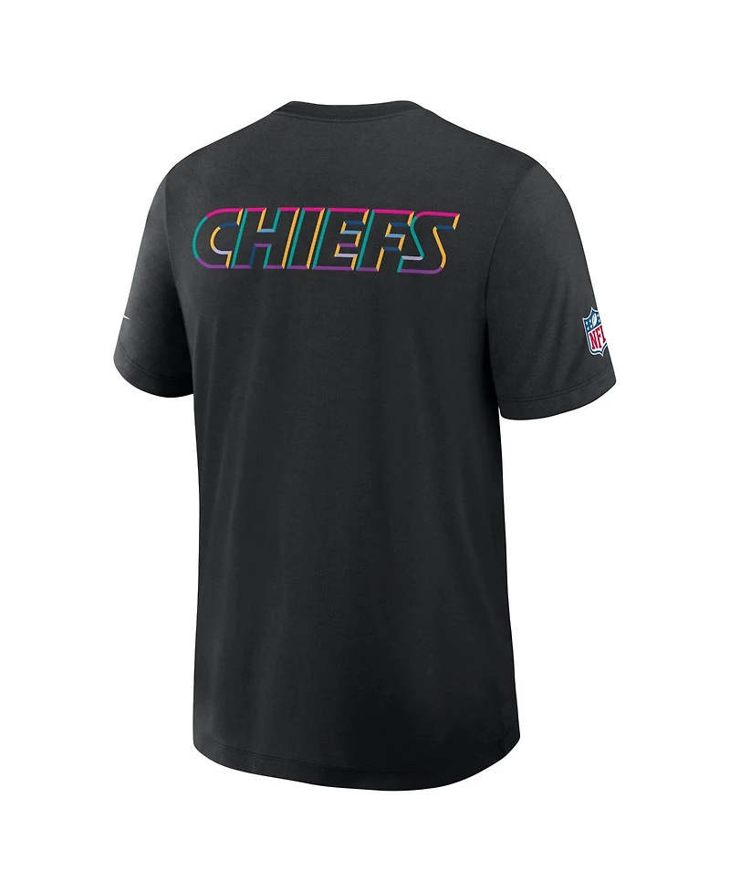 Nike Men's Black Kansas City Chiefs Tall 2025 Nfl Crucial Catch Tri-Blend Dri-fit T-Shirt