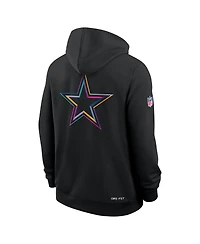Nike Men's Black Dallas Cowboys Tall 2025 Nfl Crucial Catch Sideline Standard Issue Dri-fit Hoodie