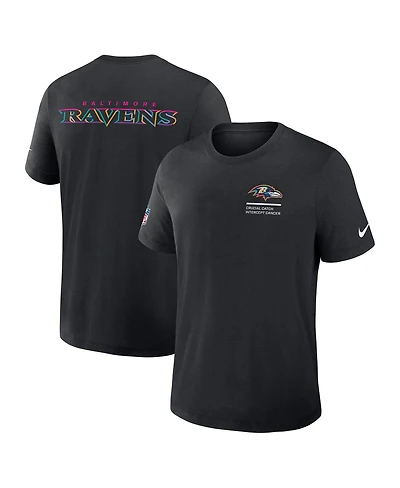 Nike Men's Black Baltimore Ravens 2025 Nfl Crucial Catch Tri-Blend Dri-fit T-Shirt