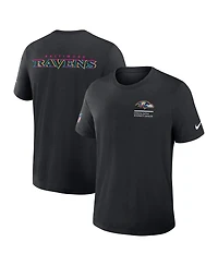 Nike Men's Black Baltimore Ravens 2025 Nfl Crucial Catch Tri-Blend Dri-fit T-Shirt