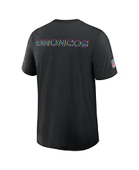 Nike Men's Black Denver Broncos 2025 Nfl Crucial Catch Tri-Blend Dri-fit T-Shirt