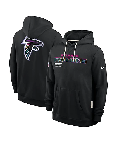 Nike Men's Black Atlanta Falcons 2025 Nfl Crucial Catch Sideline Standard Issue Dri-fit Hoodie