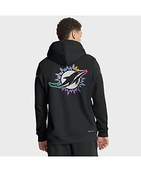Nike Men's Black Miami Dolphins 2025 Nfl Crucial Catch Sideline Standard Issue Dri-fit Hoodie