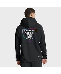 Nike Men's Black Las Vegas Raiders 2025 Nfl Crucial Catch Sideline Standard Issue Dri-fit Hoodie