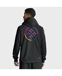 Nike Men's Black Pittsburgh Steelers 2025 Nfl Crucial Catch Sideline Standard Issue Dri-fit Hoodie