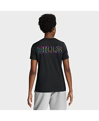 Nike Women's Black Buffalo Bills 2025 Nfl Crucial Catch Tri-Blend Dri-fit T-Shirt