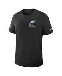 Nike Men's Black Philadelphia Eagles Tall 2025 Nfl Crucial Catch Tri-Blend Dri-fit T-Shirt