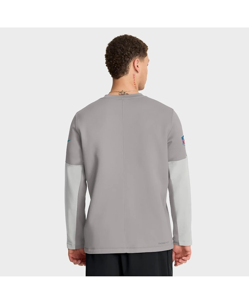 Nike Men's Gray Miami Dolphins Sideline Scripted to Win Performance Long Sleeve T-Shirt