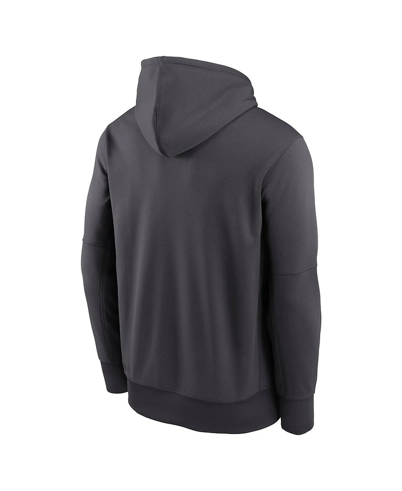 Nike Men's Anthracite Las Vegas Raiders Toss Sweep Performance Pullover Hoodie