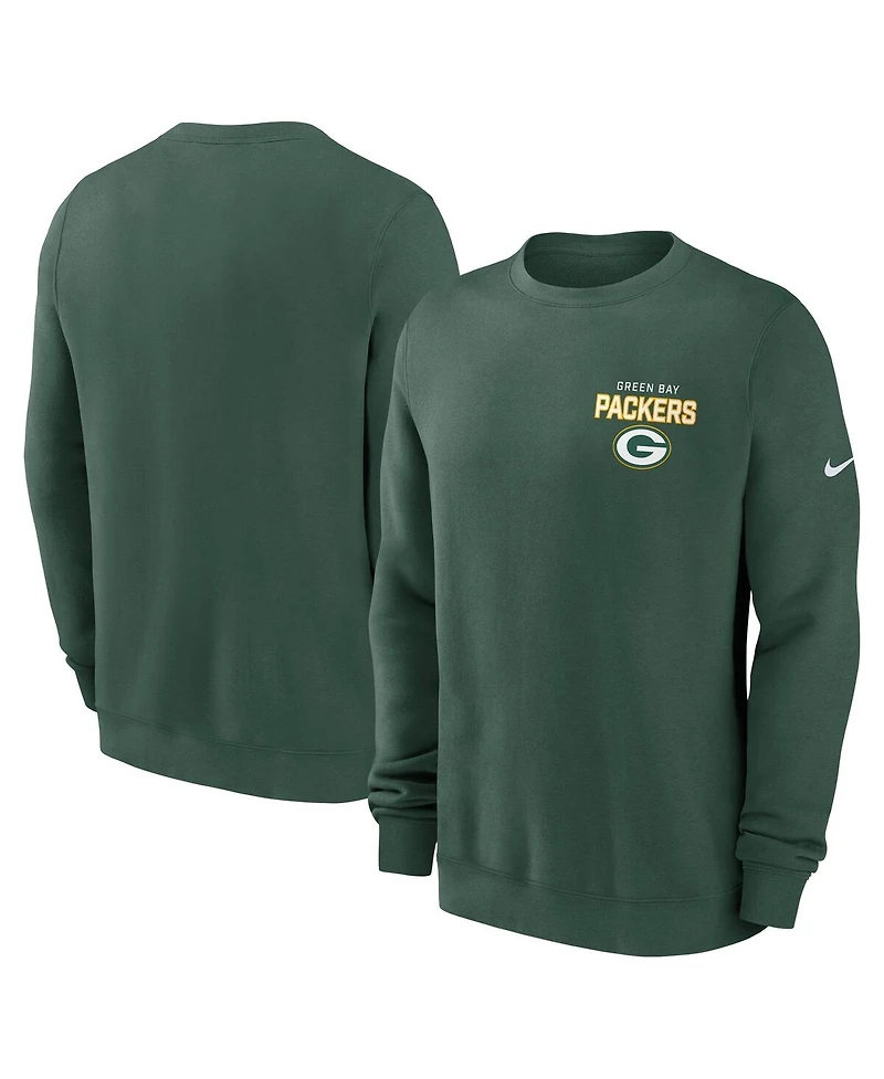 Nike Men's Green Bay Packers Primetime Club Fleece Pullover Sweatshirt
