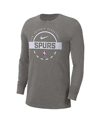 Nike Men's Charcoal San Antonio Spurs Authentic Long Sleeve Practice T-Shirt