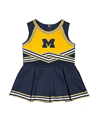 Colosseum Girls Baby Boys and Navy Michigan Wolverines Lollipop Park Cheer Dress