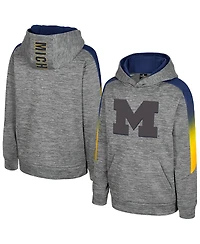 Colosseum Big Boys and Girls Gray Michigan Wolverines The Gang Hoodie