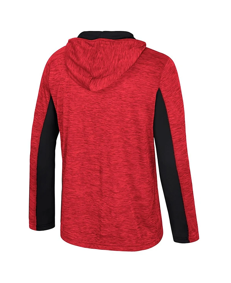 Colosseum Men's Red Louisville Cardinals Always Sunny Quarter-Zip Hoodie